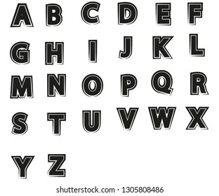 Exclusive Letters Typography Alphabet Vector Illustrator Stock Vector ...