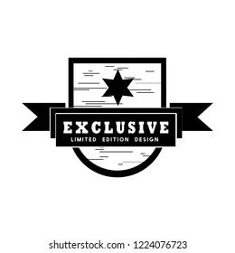 Vector de placa de edición limitada exclusiva