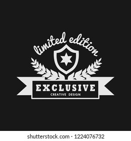 Vector de placa de edición limitada exclusiva