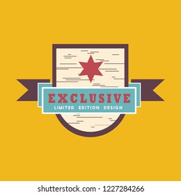 Exclusive limited edition badge vector