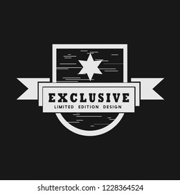 Exclusive limited edition badge vector