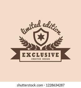 Exclusive limited edition badge vector