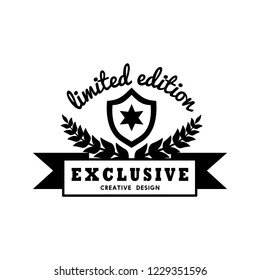 Exclusive limited edition badge vector