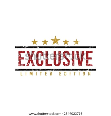 Exclusive limited edition grunge texture stamp label