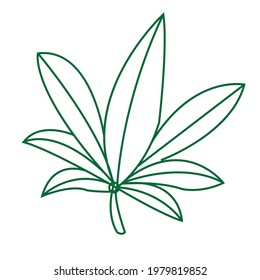 Diseño de logotipo exclusivo con referencia a la hoja de marihuana y da una impresión moderna y elegante como un icono simple