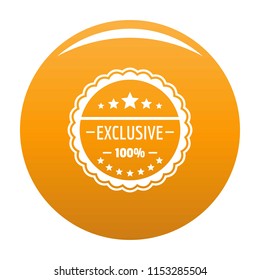 Exclusive logo. Simple illustration of exclusive vector logo for any design orange