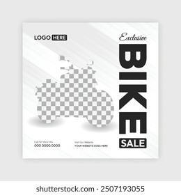Exclusive Luxury Bike motorcycle sale promotion banner social media post design