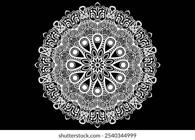 Ilustração exclusiva de mandala, pode ser usada em segundo plano