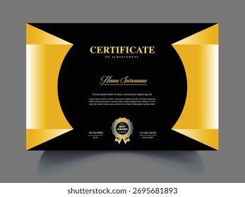 Concepto de diseño de certificado moderno exclusivo