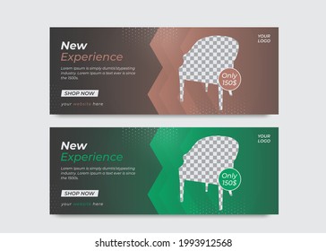 Exclusive and modern furniture social media cover banner or web banner template.