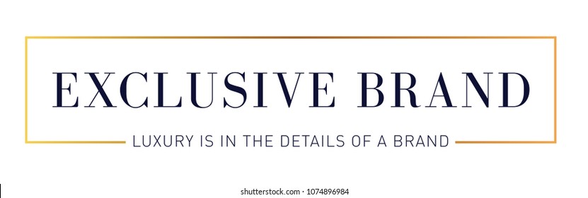 Exclusive Modern Rectangle Gold Logo Template