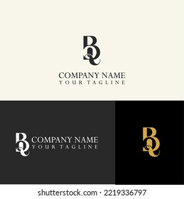 Logo de Monograma exclusivo de letra B y Q
