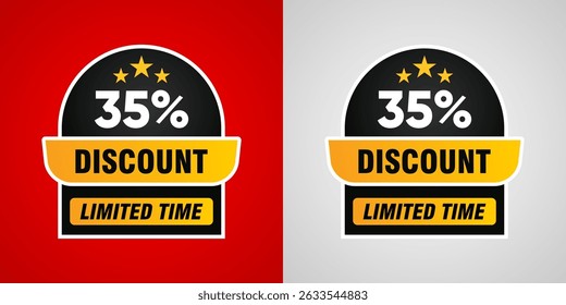 Exclusive Offer – 35% Discount Promotion Vector Design