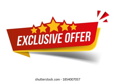 Exclusive offer banner on white background
