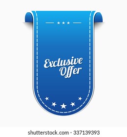 Exclusive Offer Blue Vector Icon Design