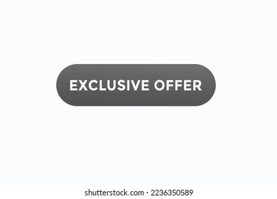 vectores exclusivos de botón de oferta. oferta exclusiva de burbuja de discurso de etiqueta de signo

