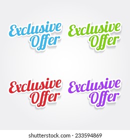 Exclusive Offer Colorful Vector Icon Design