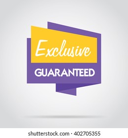 Exclusive offer flat abstract isolated vector banner