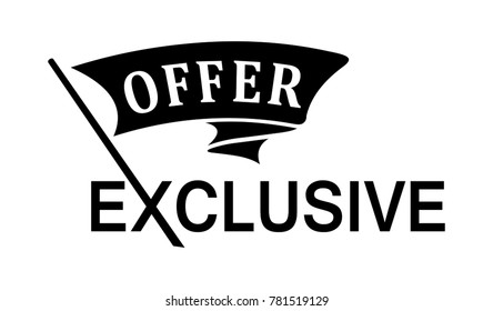 Exclusive offer. Flat, simple, design.