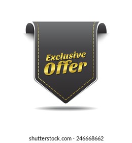 Exclusive Offer golden Vector Icon Design