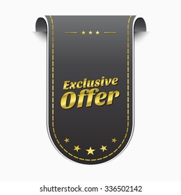 Exclusive Offer golden Vector Icon Design