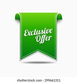 Exclusive Offer Green Vector Icon Design