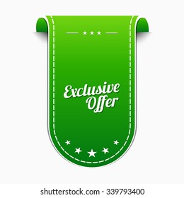 Exclusive Offer Green Vector Icon Design