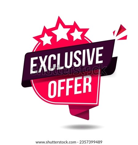 Exclusive offer icon. Modern web banner element.
