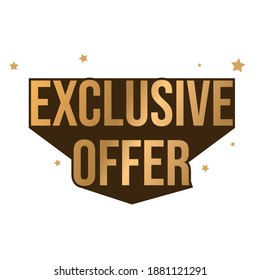 Exclusive Offer Label Badge Icon Vector