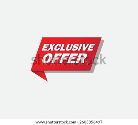 Exclusive Offer marketing icon vector design