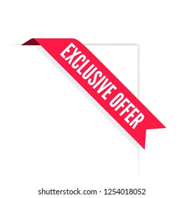 Exclusive Offer Ribbon Label