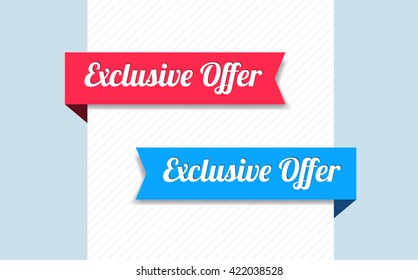 Exclusive Offer Ribbons