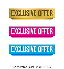 Exclusive offer shopping premium icon label design vector