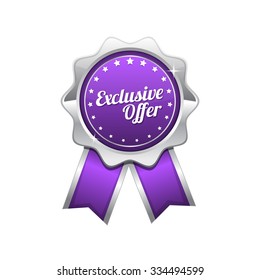 Exclusive Offer Violet Vector Icon Design