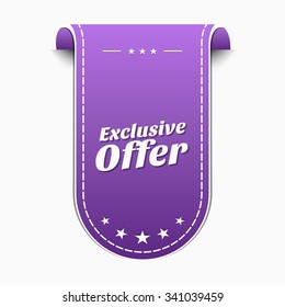 Exclusive Offer Violet Vector Icon Design