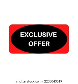 Exclusive offer. White background with offer message. 