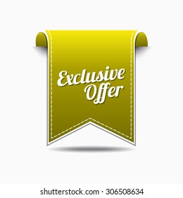 Exclusive Offer Yellow Vector Icon Design