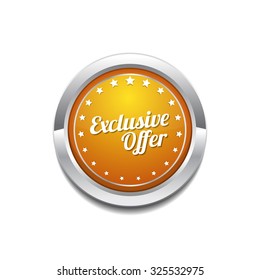 Exclusive Offer Yellow Vector Icon Button