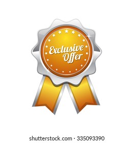 Exclusive Offer Yellow Vector Icon Design