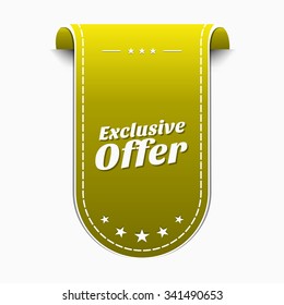 Exclusive Offer Yellow Vector Icon Design
