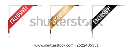 Exclusive on red, gold and black page corner
