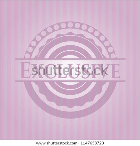 Exclusive pink emblem. Retro