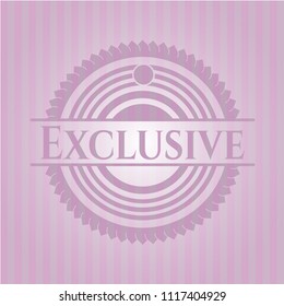 Exclusive pink emblem. Vintage.