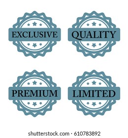 exclusive premium limited quality stamp vector
