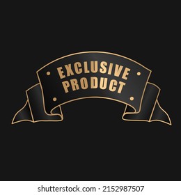 Exclusive product. Exclusive product banner design. Modern banner element. Flat style vector illustration.