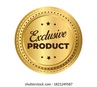 Exclusive Product Gold Vector Label