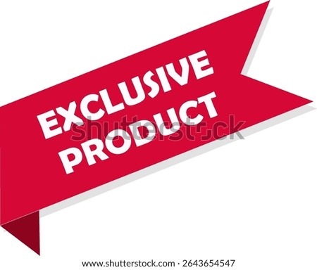 Exclusive Product Red Ribbon Vector