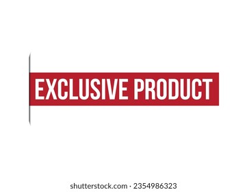 exclusive product red vector banner illustration isolated on white background