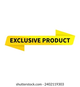Exclusive Product In Yellow Ribbon Rectangle Shape For Sale Promotion Information Business Marketing Social Media
