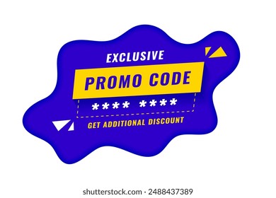 exclusive promo voucher code template for price reduction vector